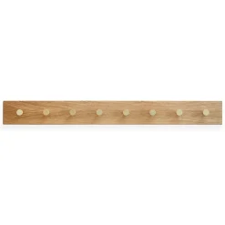 Clearance Moudhome - OAK Knagerække Egetræ Med Messing Knager - 100 cm