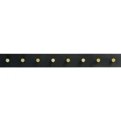 New Moudhome - OAK Knagerække sort og messing - 100 cm