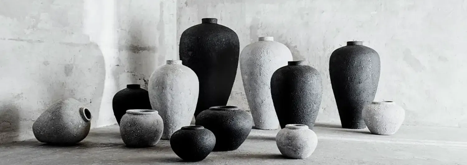 Muubs - Krukke - Luna - Sort - H: 60 cm