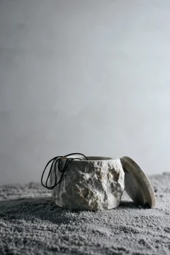 Sale Muubs - Krukke m. låg Batu - Creme - Rustik Marmor