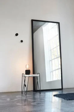 Sale Muubs - Vægspejl Washington L - Jern/Glas. : 90x 200 cm. Sort kant