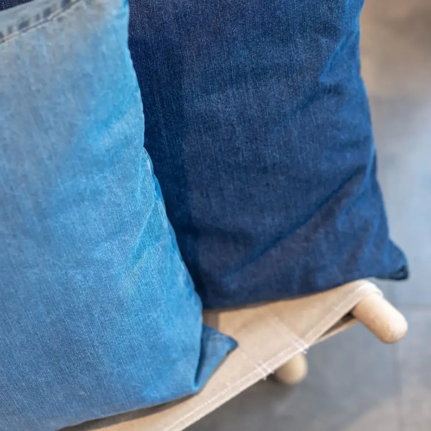 Discount Never - Pudebetræk - Denim - Denim Hvid - 60x60 cm
