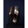 Online Roomstore New Works - plaid i mohair wool - dark brown