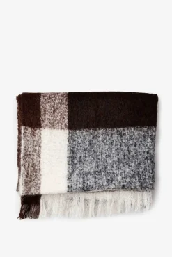 Online Roomstore New Works - plaid i mohair wool - dark brown