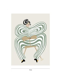 Online Noeje - Kunsttryk - Donna di Teatro, Grøn