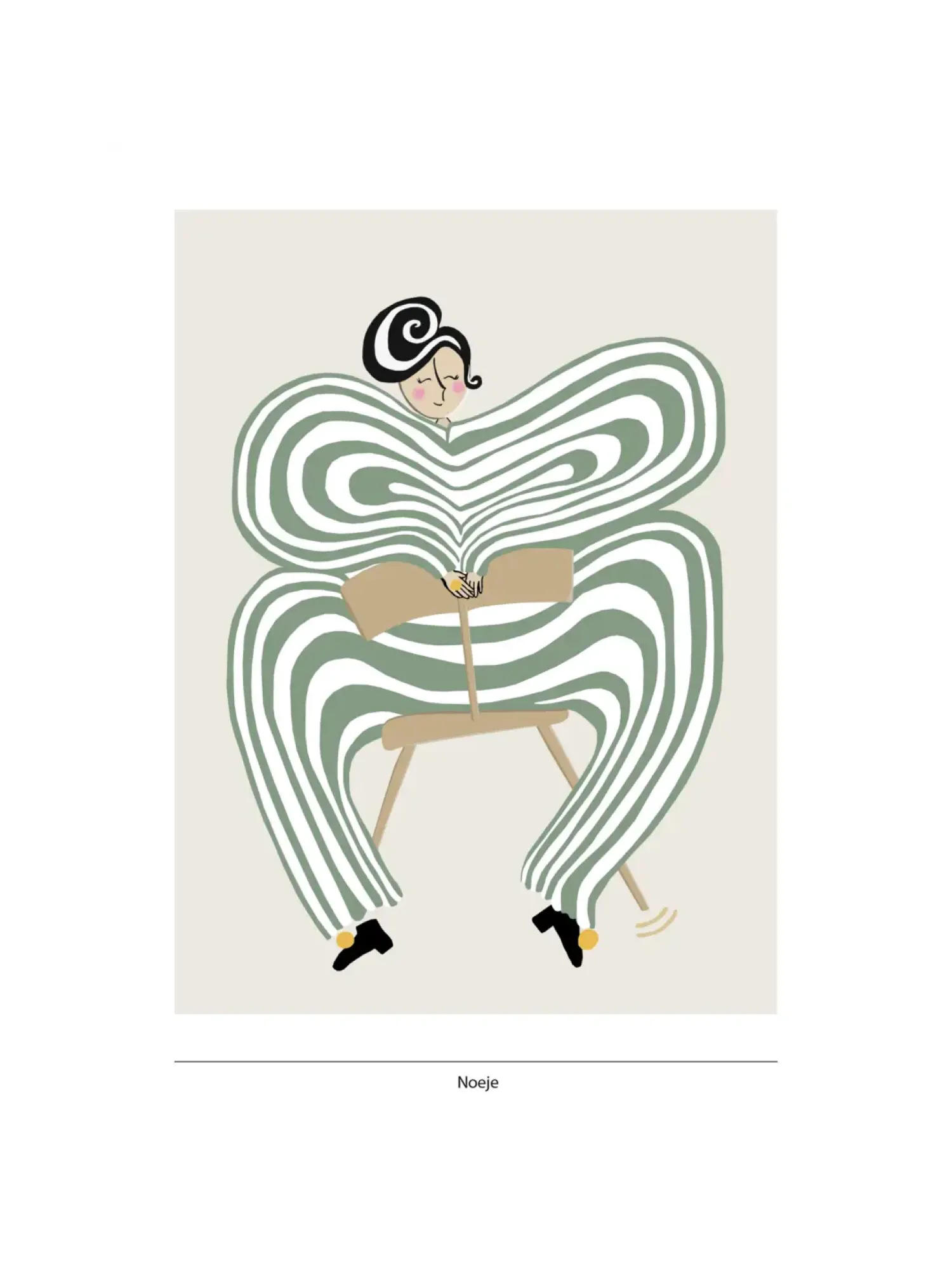 Online Noeje - Kunsttryk - Donna di Teatro, Grøn