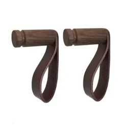 Best Nordic Function - More Hook (2 stk.) - Smoked Oak/Naturel Leather