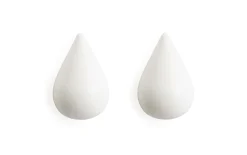 Outlet Normann Copenhagen - Dropit Hooks Large - 2 pcs - Hvid