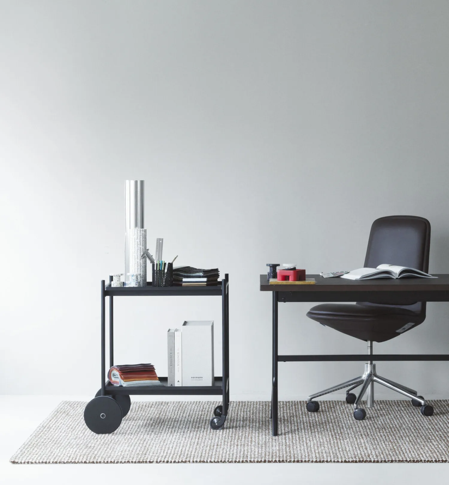Hot Normann Copenhagen - Flick Rug 80x200 cm - Off White/Brown