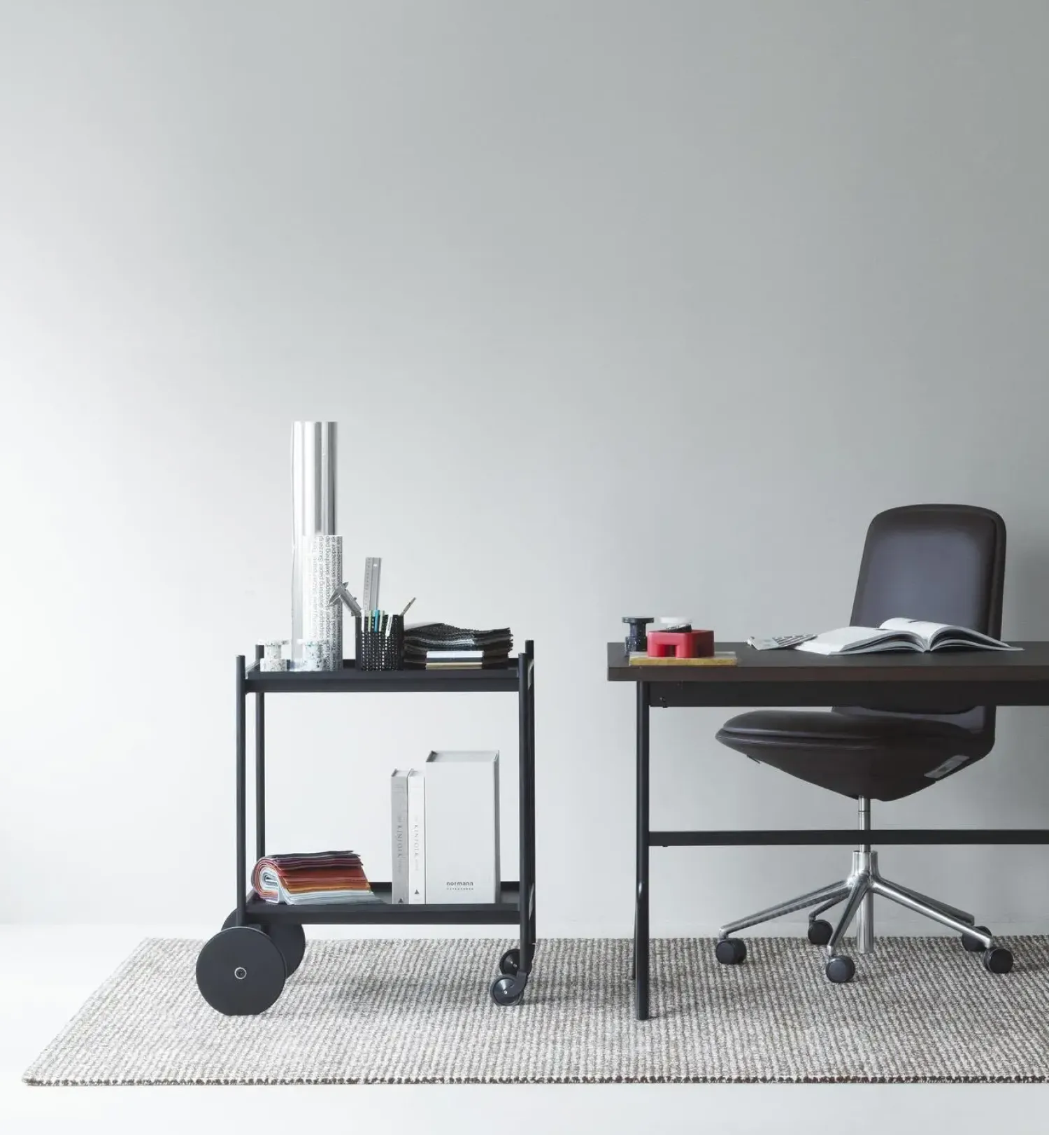 Normann Copenhagen - Flick Rug tæppe 200x300 cm - Off White/Brown