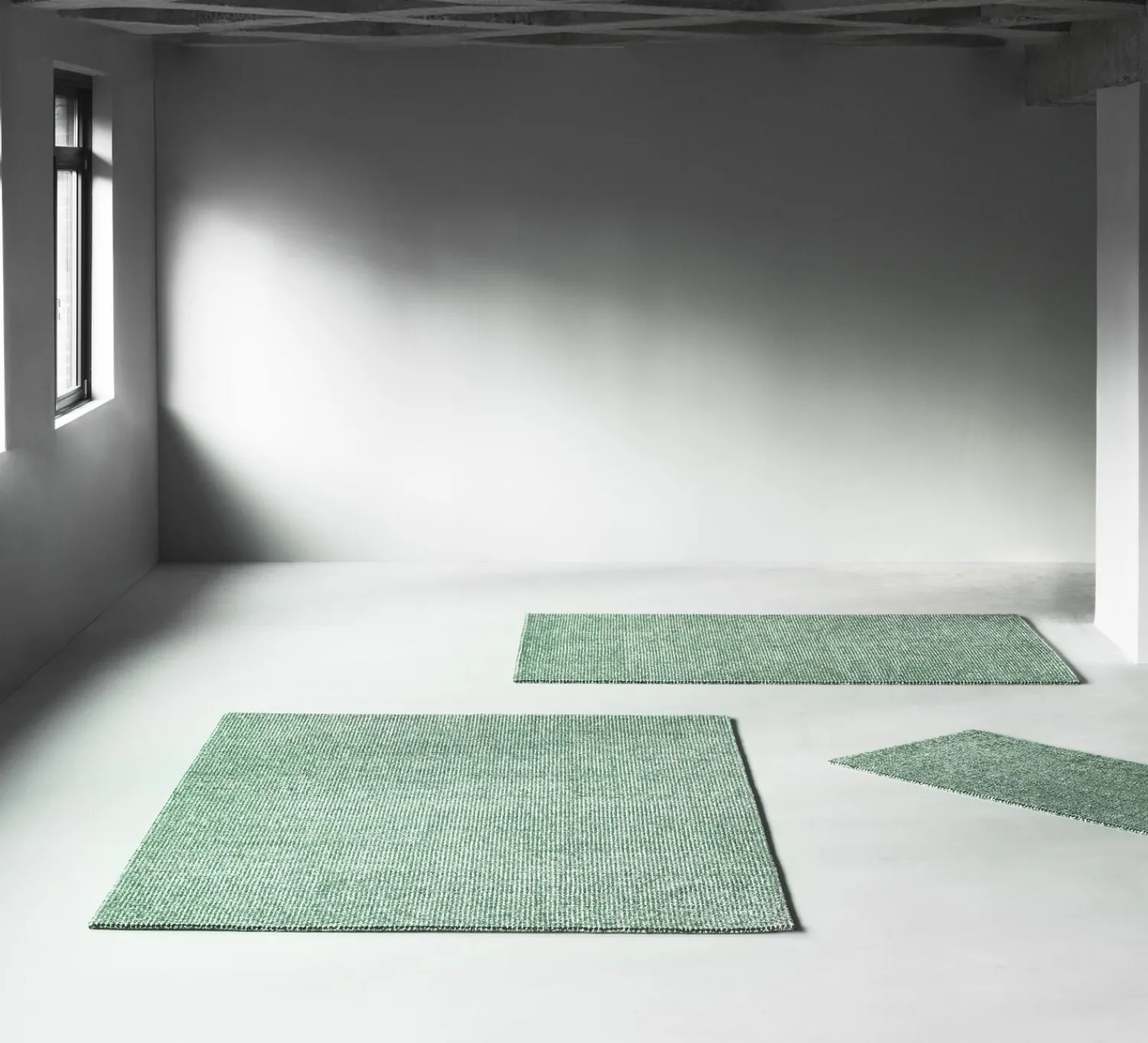 Clearance Normann Copenhagen - Flick Rug 80x200 cm - Off White/Dark Green