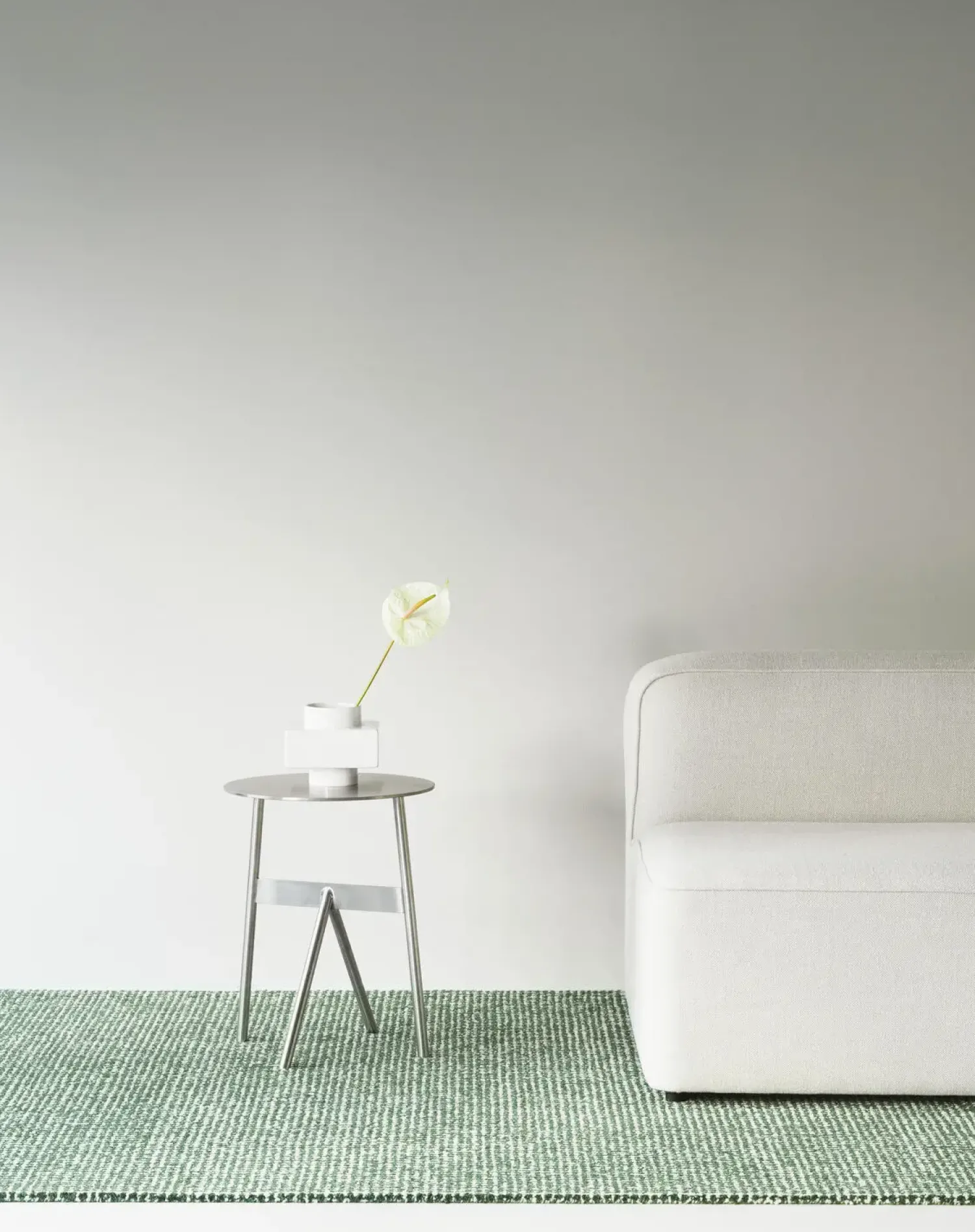Clearance Normann Copenhagen - Flick Rug 80x200 cm - Off White/Dark Green