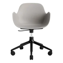 Online Normann Copenhagen - Form Armstol Swivel 5W med hjul - Sort/Varm grå