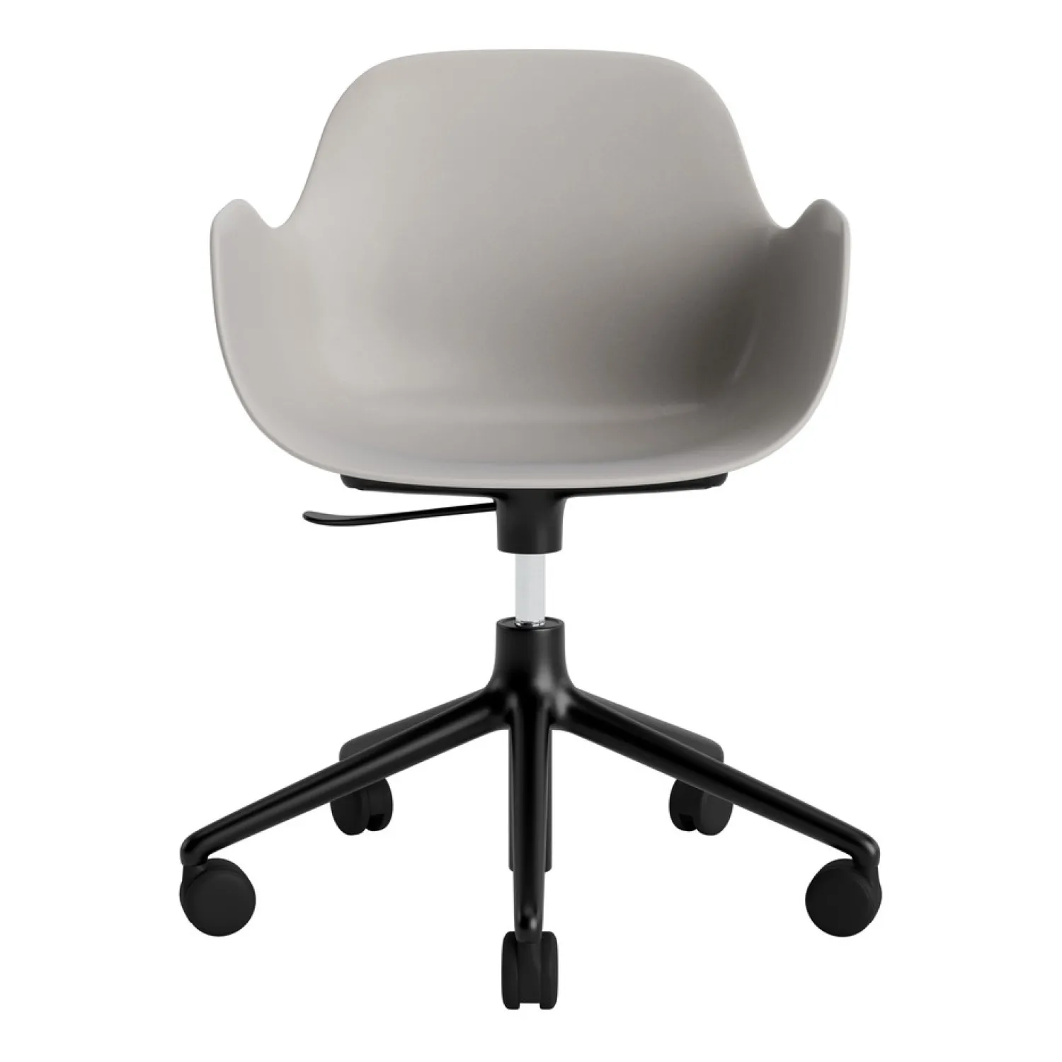 Online Normann Copenhagen - Form Armstol Swivel 5W med hjul - Sort/Varm grå