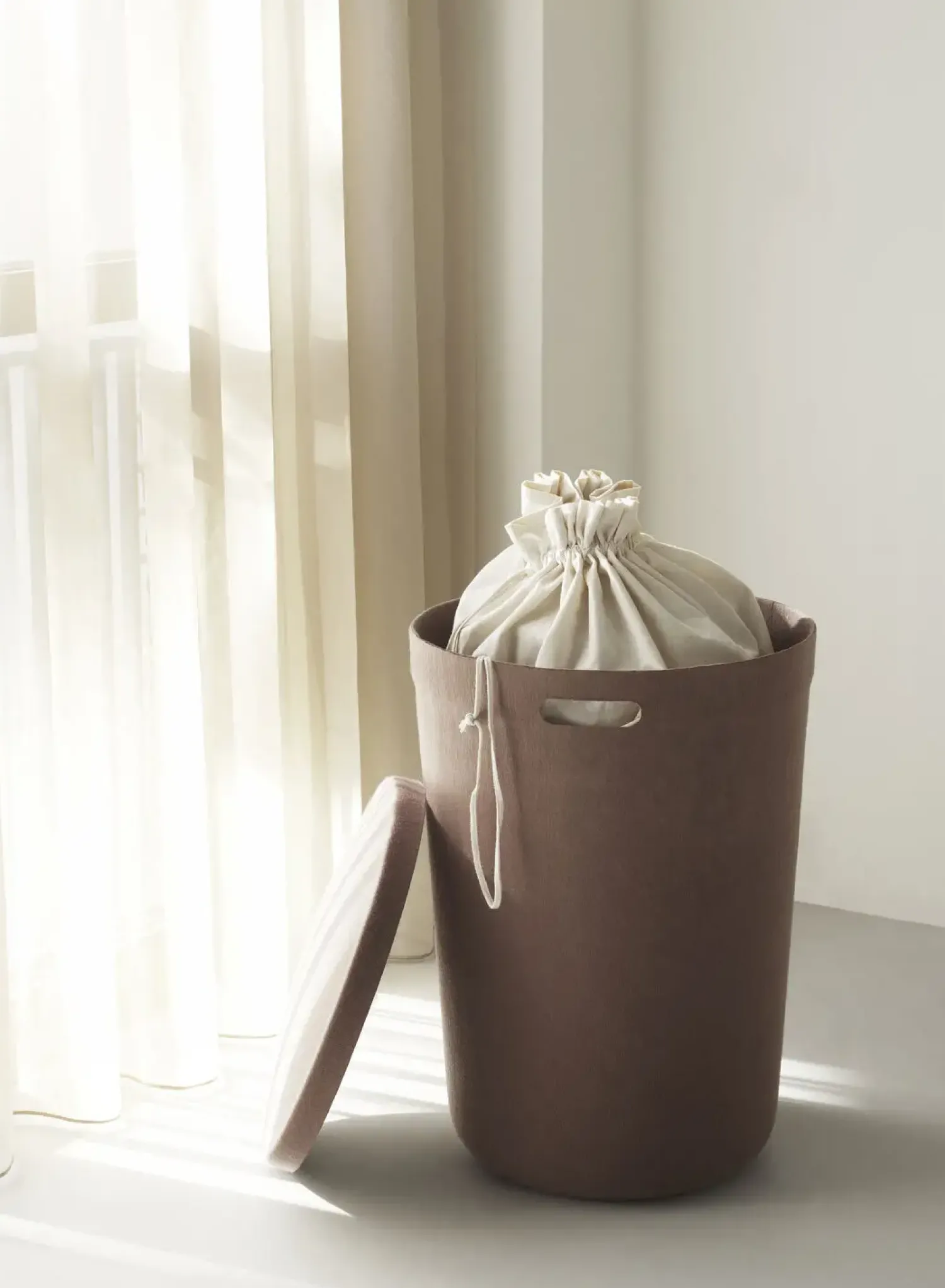 Outlet Normann Copenhagen - Hide Laundry Basket Cotton Liner Off White