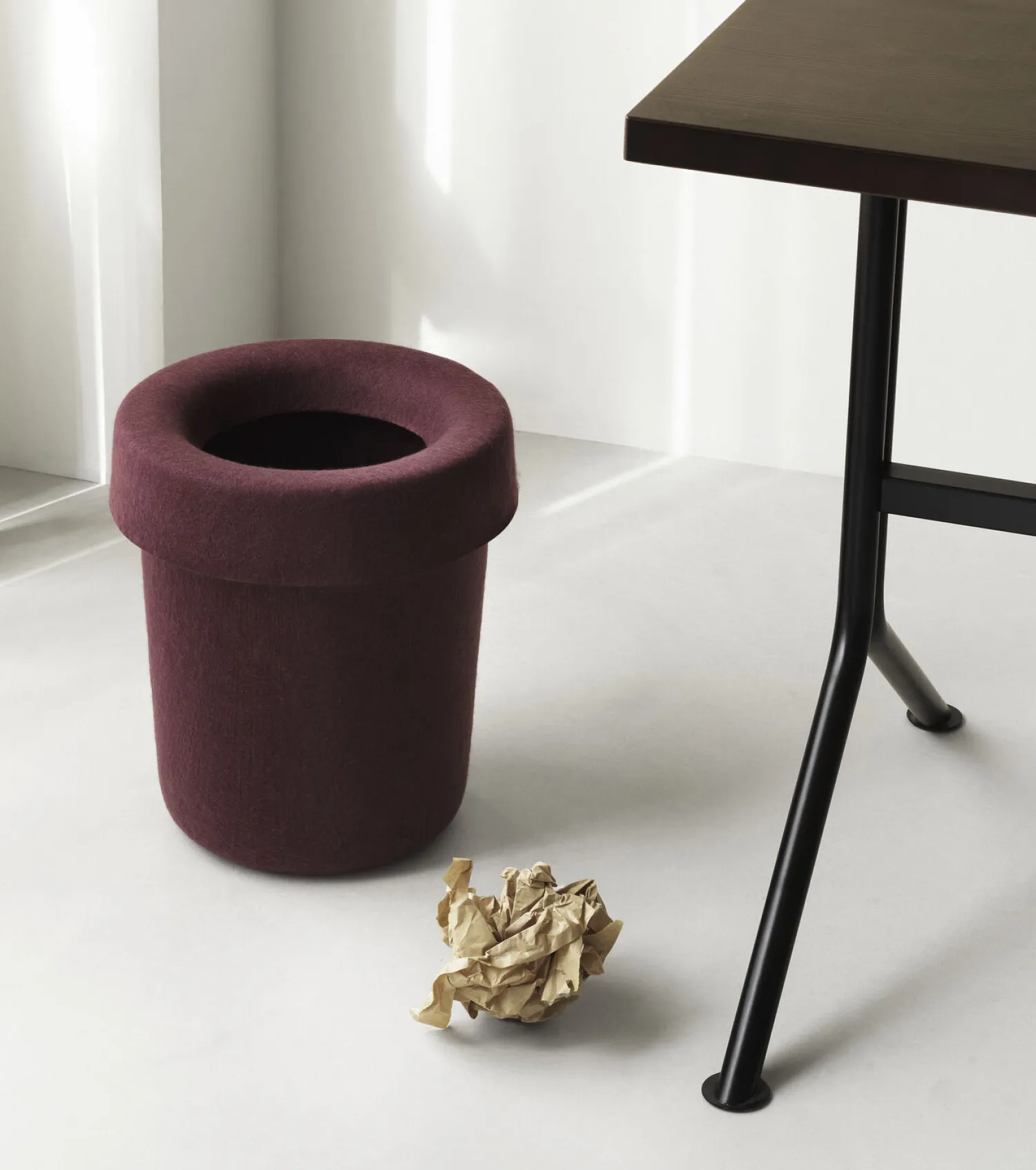 New Normann Copenhagen - Hide Office Bin Burgundy