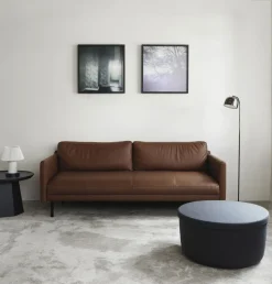 Normann Copenhagen - Hide Opbevarings Puf Small - Blå - Small