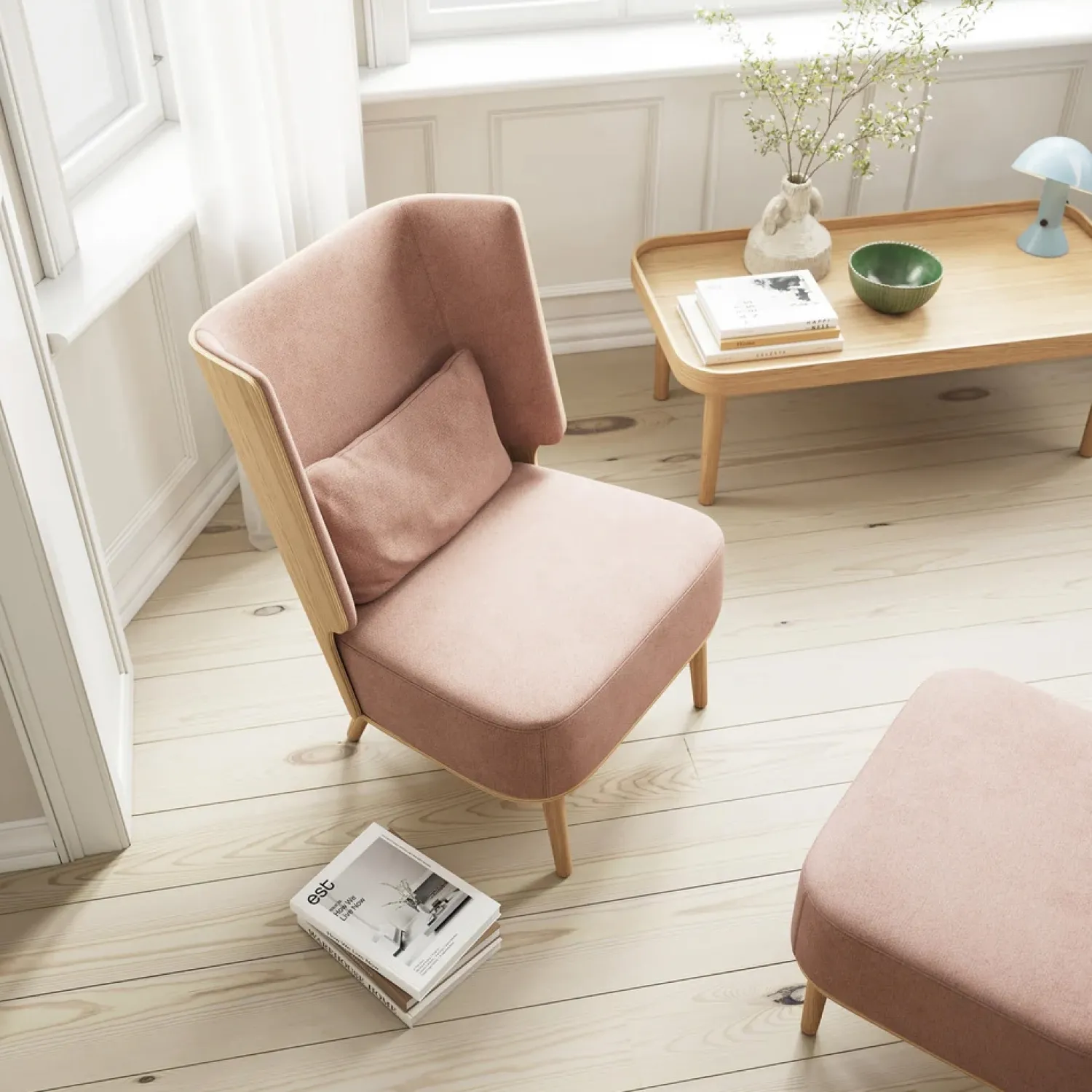 Discount NovoForm - Ryg Pude - Serena - Silver Grey/ Lys Grå