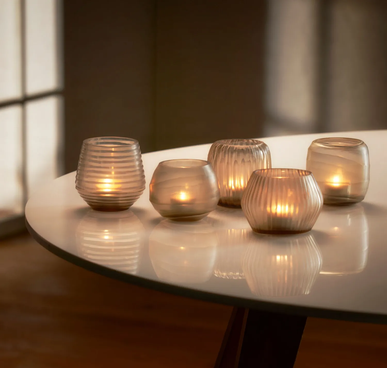 Discount Philippi - Terra glass votives, 5 pcs set