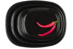 Clearance Piet Hein - Superellipsefad porcelain 27*35*7,5 cm HØJ/Sort