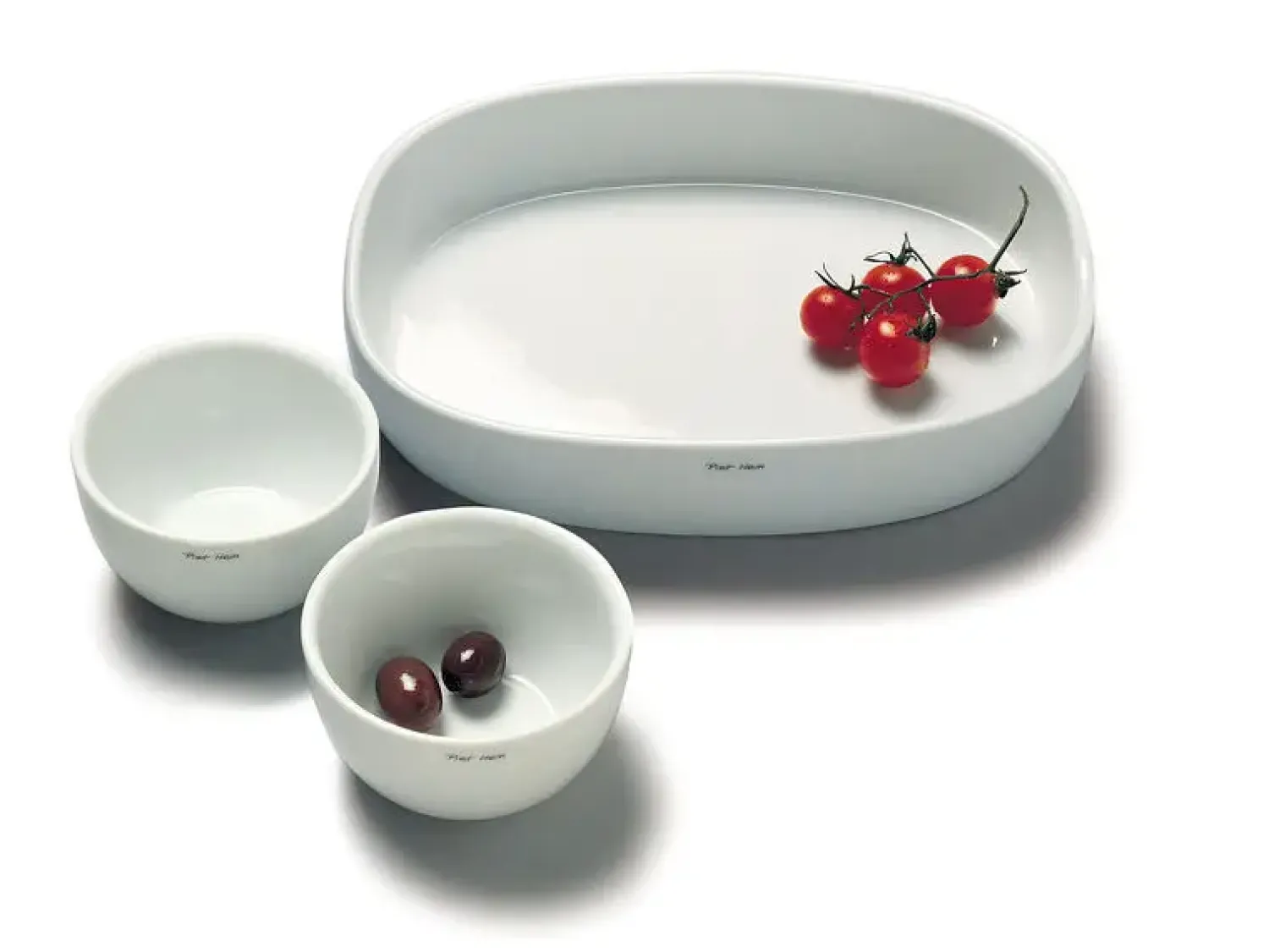 Best Piet Hein - Superellipsefad porcelain 19*25*6,5 cm - HVID HØJ