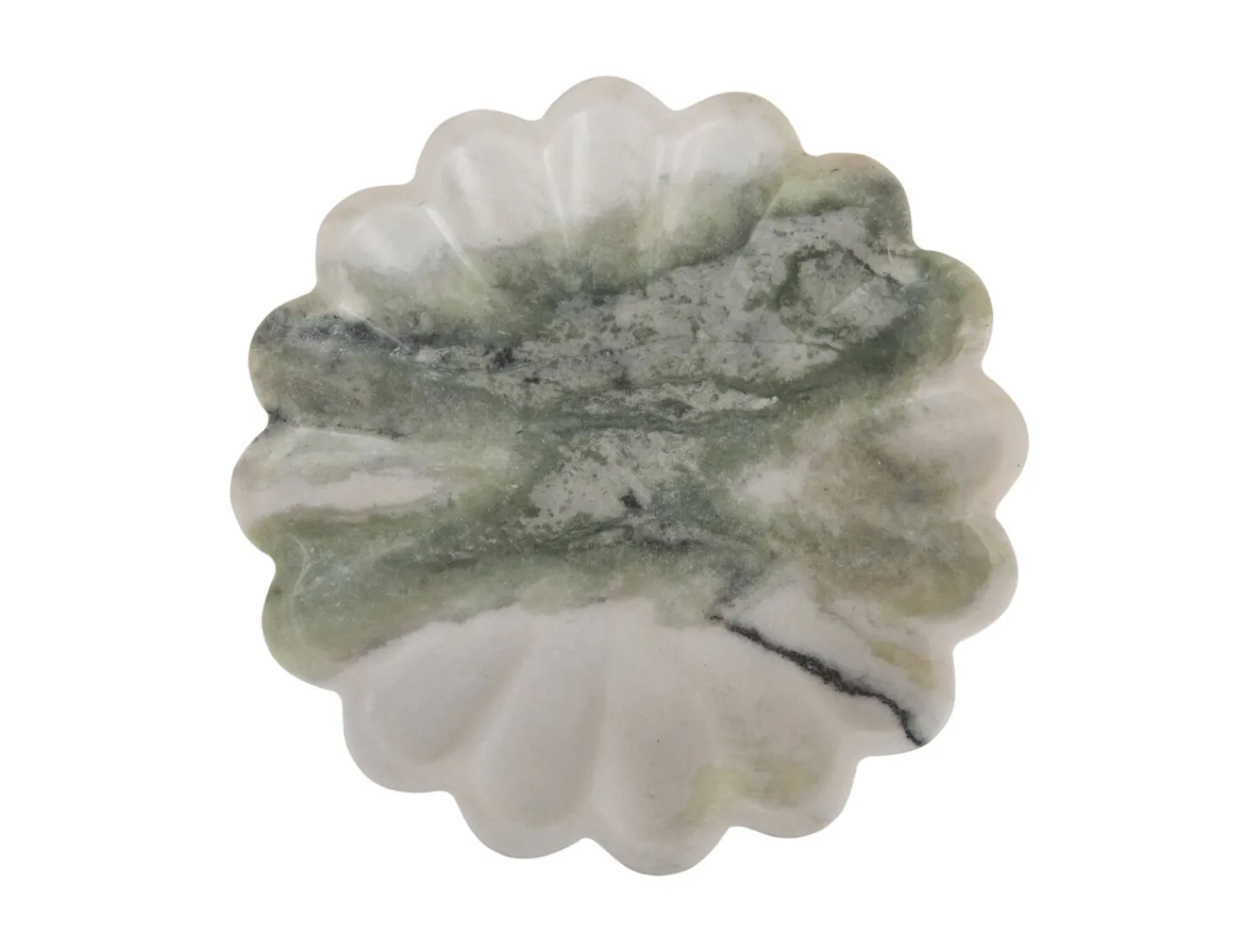 Present time - Bowl Flower large marble himalayan green