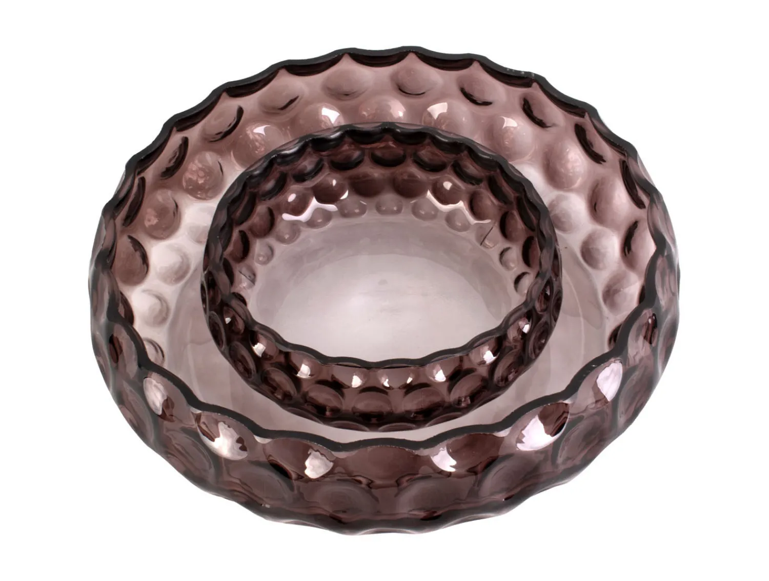 Clearance Present time - Bowl Speckles glass small chocolate brown