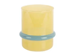 Online Present time - Candle holder Animado Anillo mango yellow w. soft blue