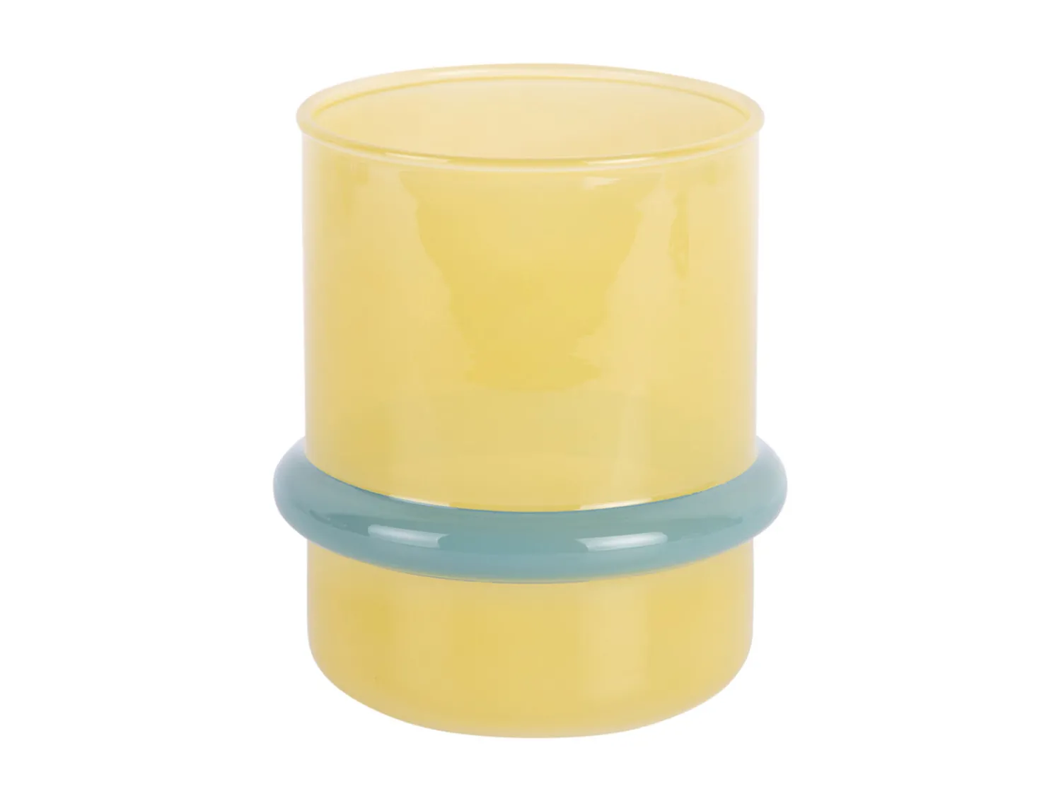 Online Present time - Candle holder Animado Anillo mango yellow w. soft blue