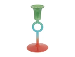 Online Present time - Candle holder Anillo Vivo small multi colour retro green