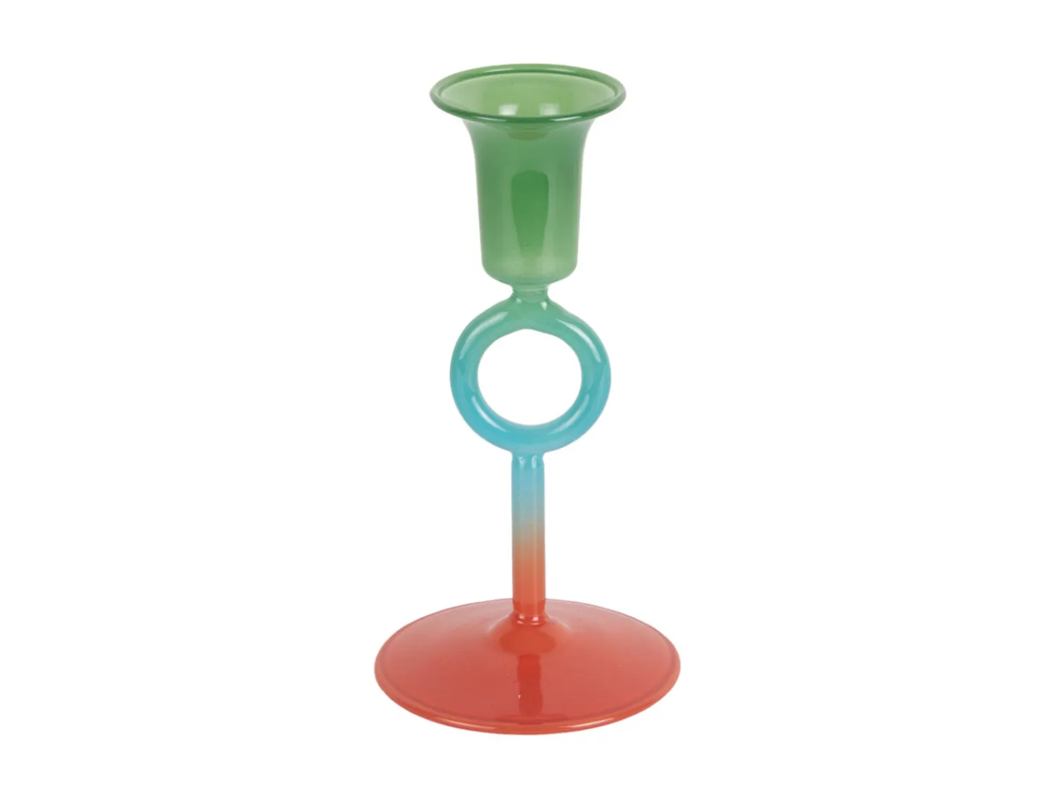 Online Present time - Candle holder Anillo Vivo small multi colour retro green