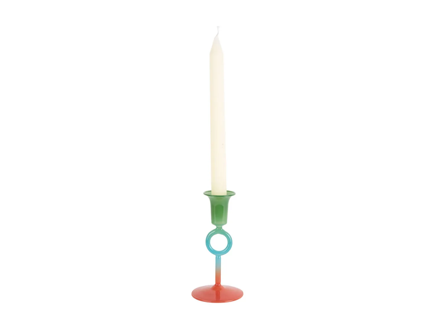 Online Present time - Candle holder Anillo Vivo small multi colour retro green