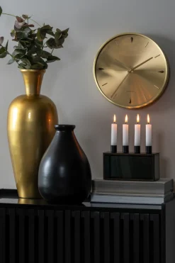 Outlet Present time - Candle holder Boxed rectangle glass black