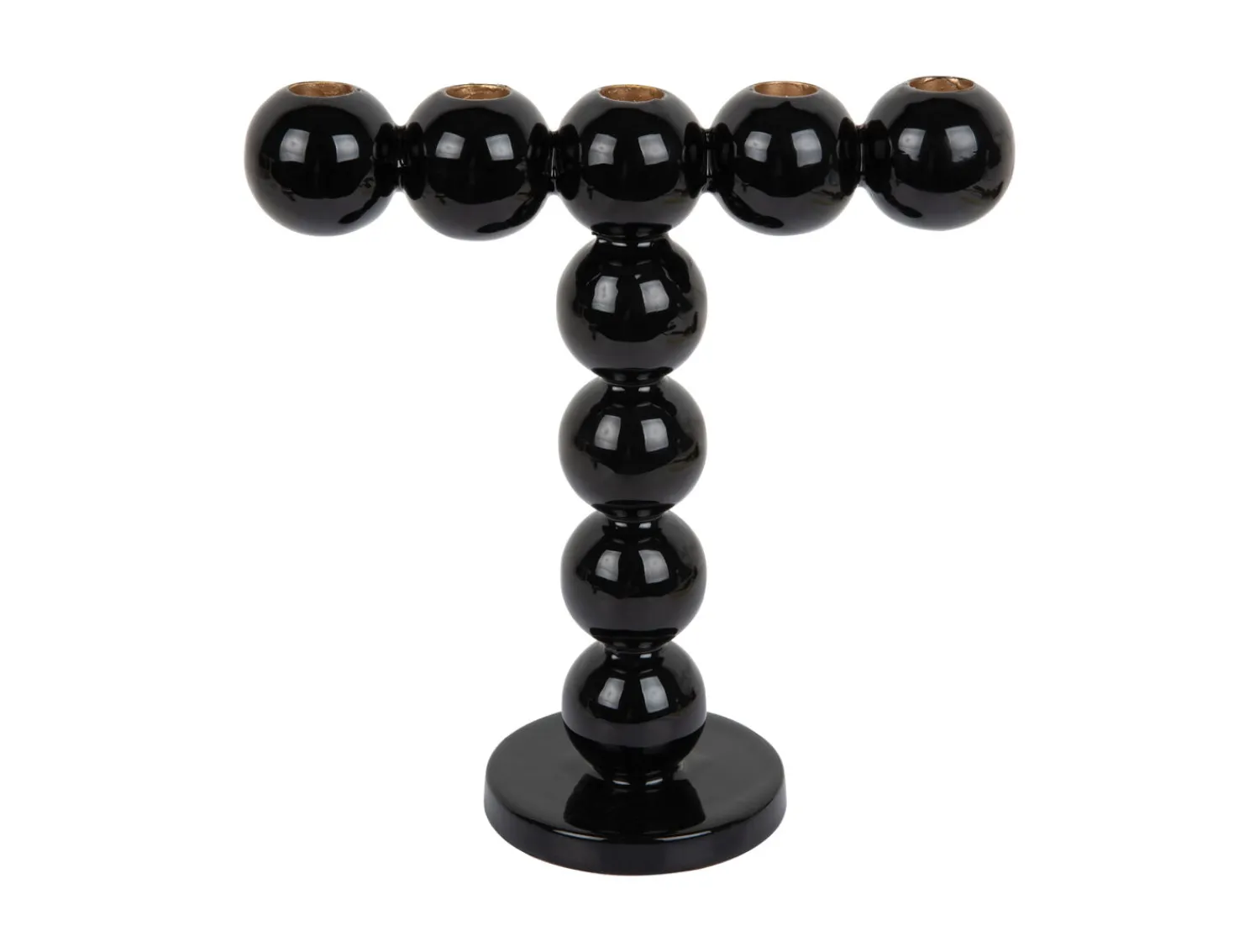 New Present time - Candle holder Bubbles high enamel black