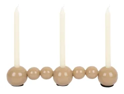 Discount Present time - Candle holder Bubbles straight enamel soft brown