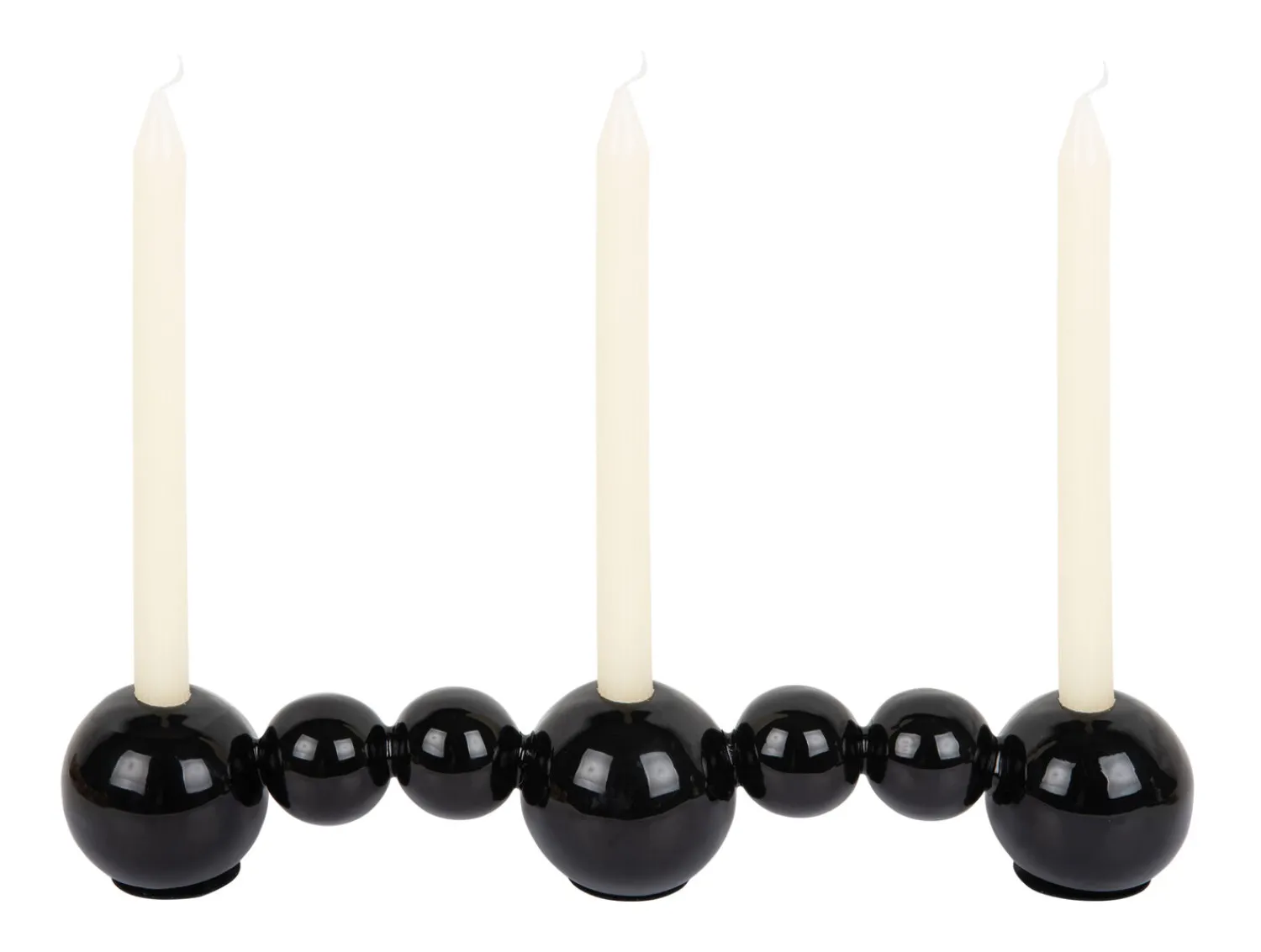 Discount Present time - Candle holder Bubbles straight enamel black