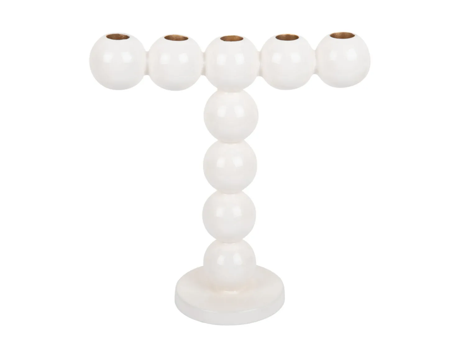 Outlet Present time - Candle holder Bubbles high enamel white