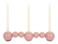 New Present time - Candle holder Bubbles straight enamel flamingo pink