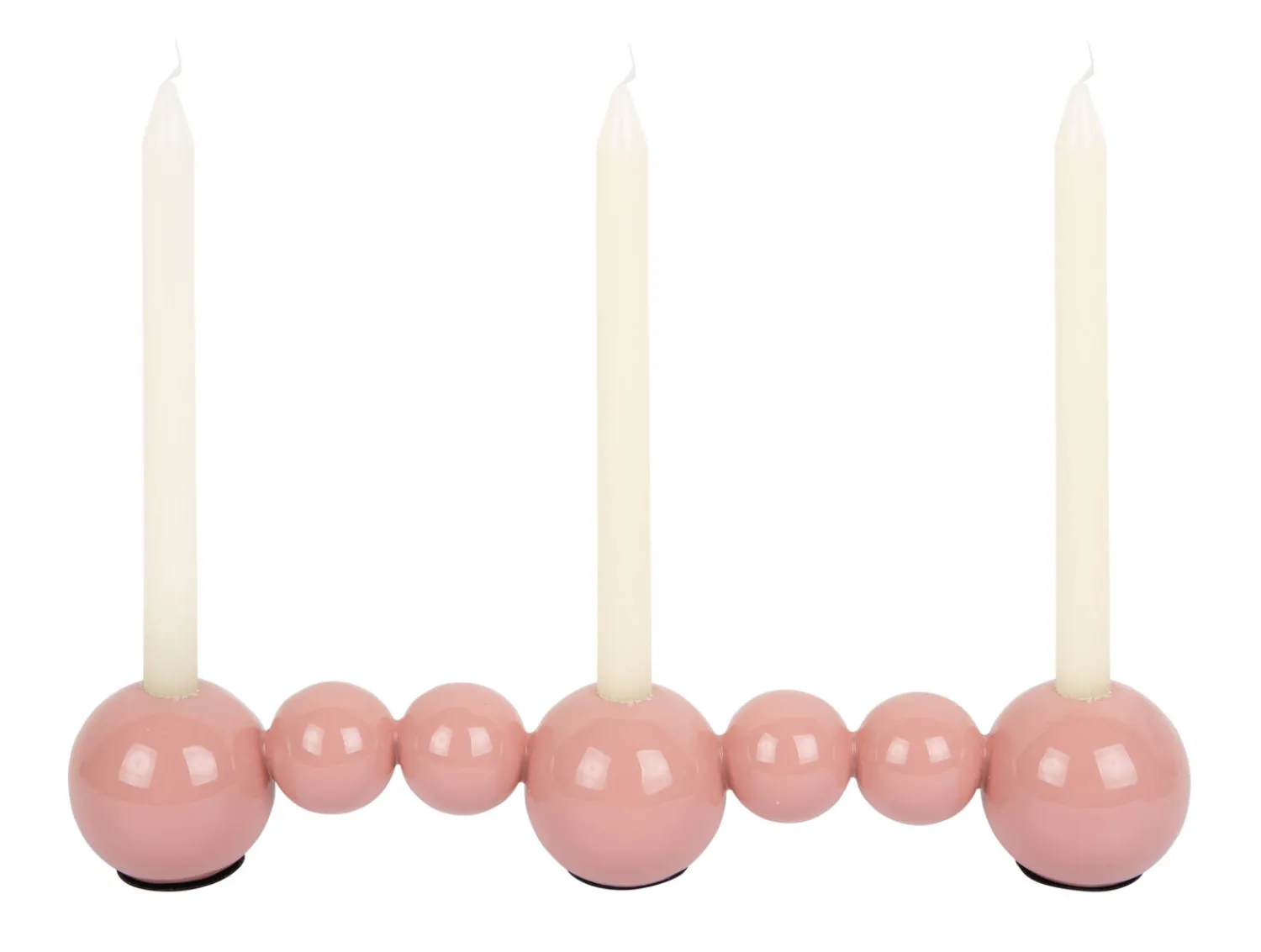 New Present time - Candle holder Bubbles straight enamel flamingo pink