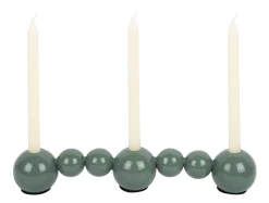 Best Present time - Candle holder Bubbles straight enamel jungle green