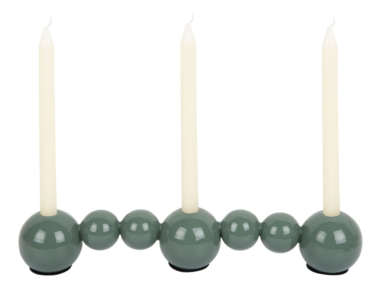 Best Present time - Candle holder Bubbles straight enamel jungle green
