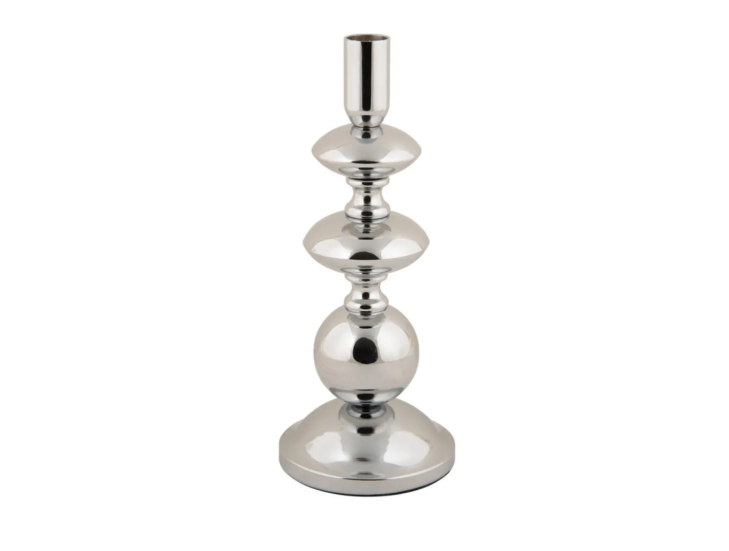 Online Present time - Candle holder Dazzle large chrome plated