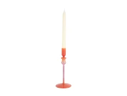 Best Present time - Candle holder Duo Colores medium bright orange w. soft purple