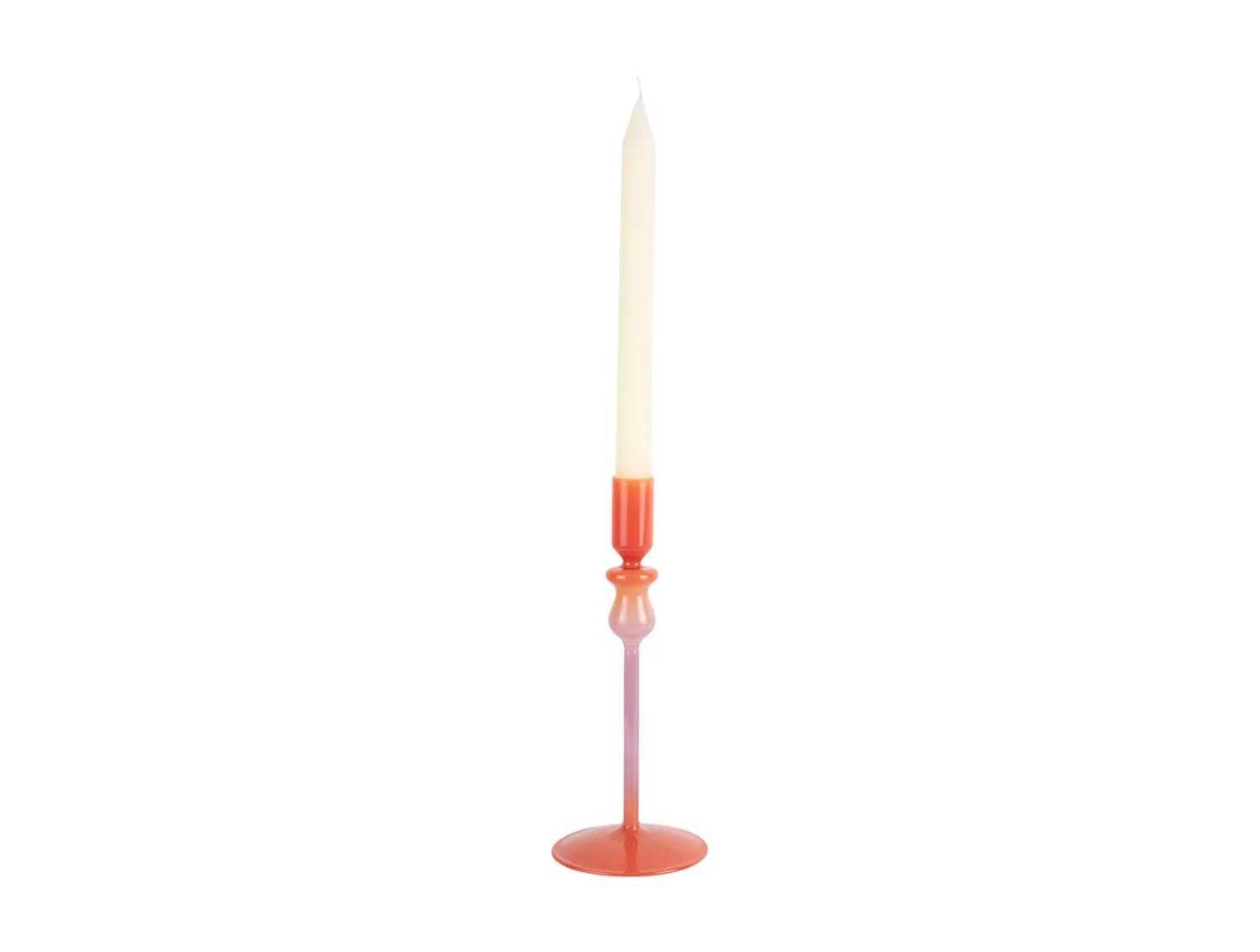 Best Present time - Candle holder Duo Colores medium bright orange w. soft purple