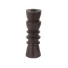 Online Present time - Candle holder Formado Medium mango wood walnut lacquered