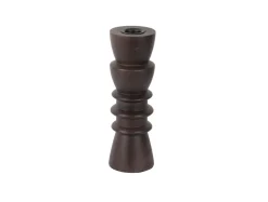 Online Present time - Candle holder Formado Medium mango wood walnut lacquered