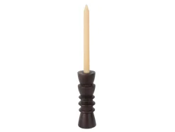 Online Present time - Candle holder Formado Medium mango wood walnut lacquered