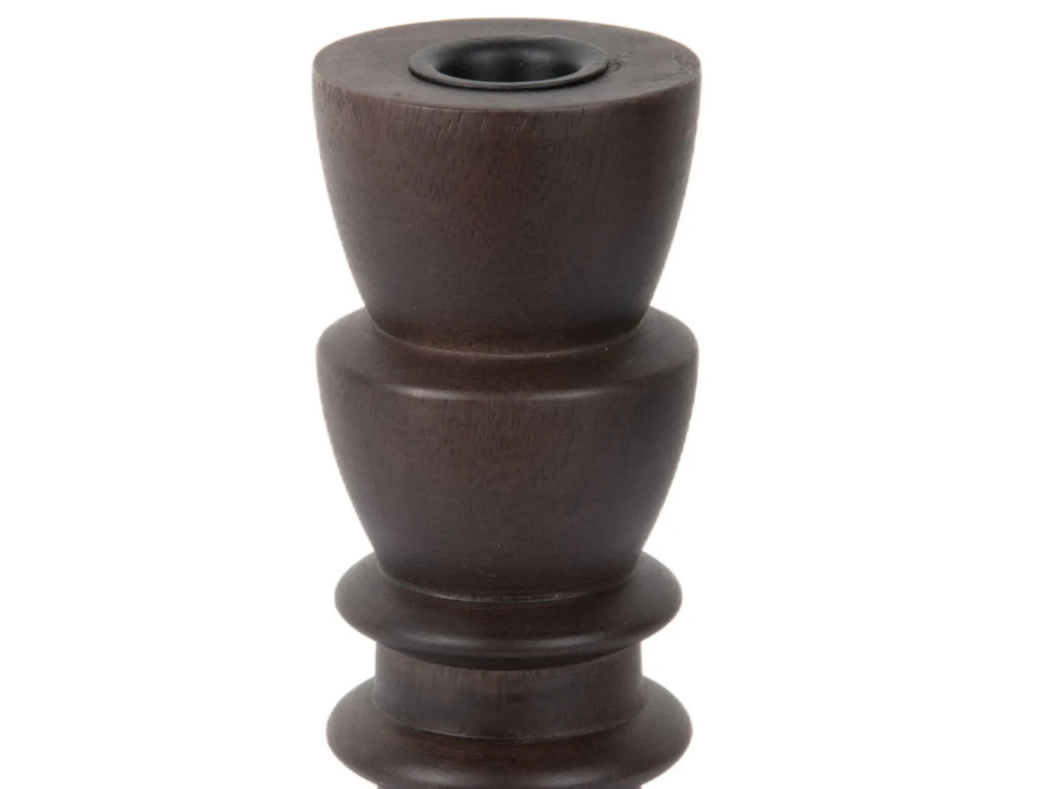 Online Present time - Candle holder Formado Medium mango wood walnut lacquered
