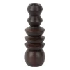Clearance Present time - Candle holder Formado Large mango wood walnut lacquer