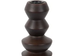 Clearance Present time - Candle holder Formado Large mango wood walnut lacquer